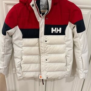 Helly Hansen Red, White, and Navy Puffer Jacket